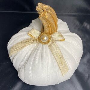 COPY - Velvet Pumpkin Embellished with Chanel Acc…
